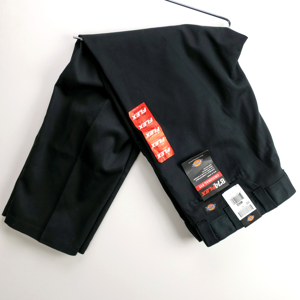 Dickies 874 Flex Original Fit Men’s Work Pants 46x32 Black NWT Workwear